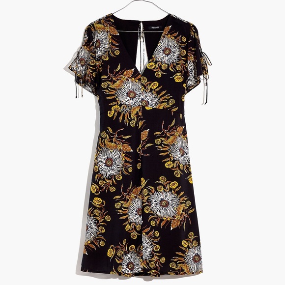 Open-Back Mini Dress in Painted Blooms - size 18 - Picture 5 of 5